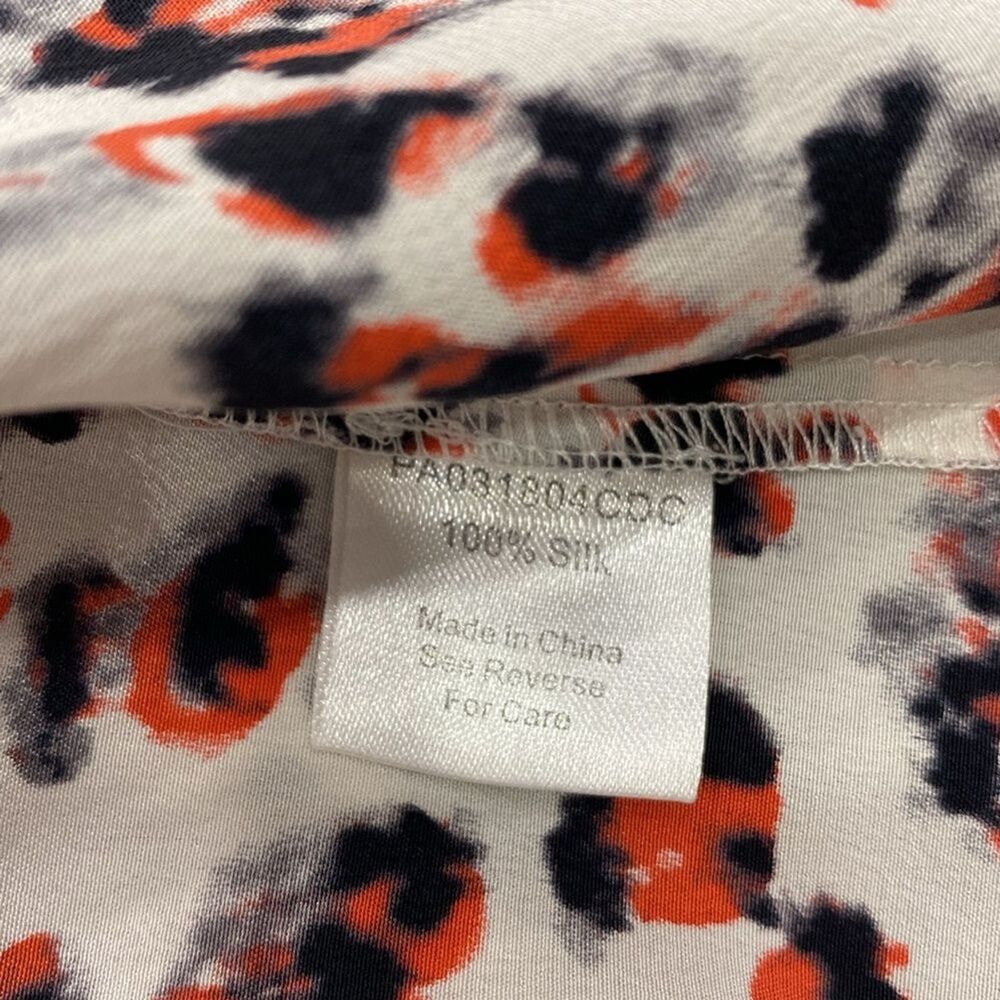 PARKER XS 100% Silk Colorful Animal Print Short Cropped Boxy Blouse Festival Top - Picture 10 of 16